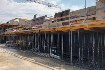 Gerüste von Ringer GmbH im Einsatz auf einer Baustelle in Oggau am Neusiedlersee