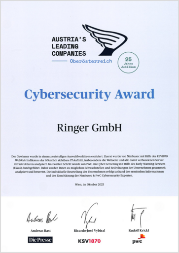 Cybersecurity Award