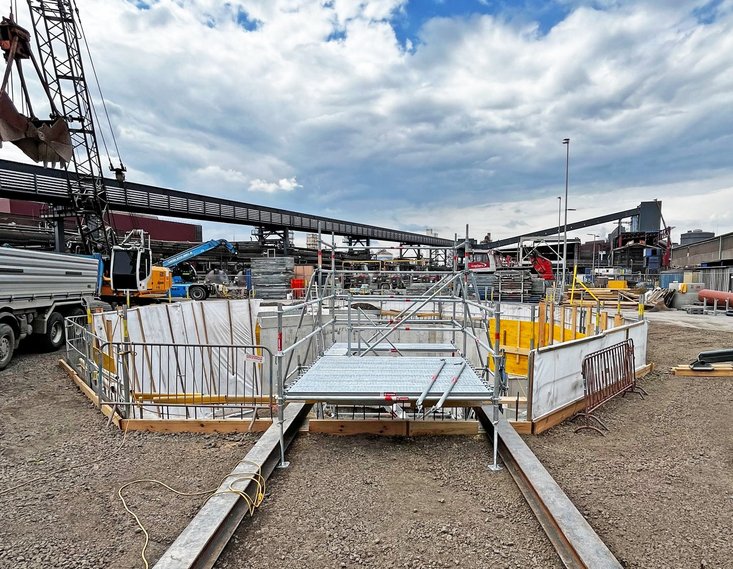 Treppenturm Verankerung - voestalpine Microtunnel