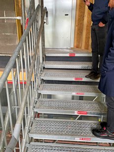 Staircase access to floor