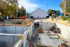 AluDEK Deckenschalung beim Bau der Tiefgarage