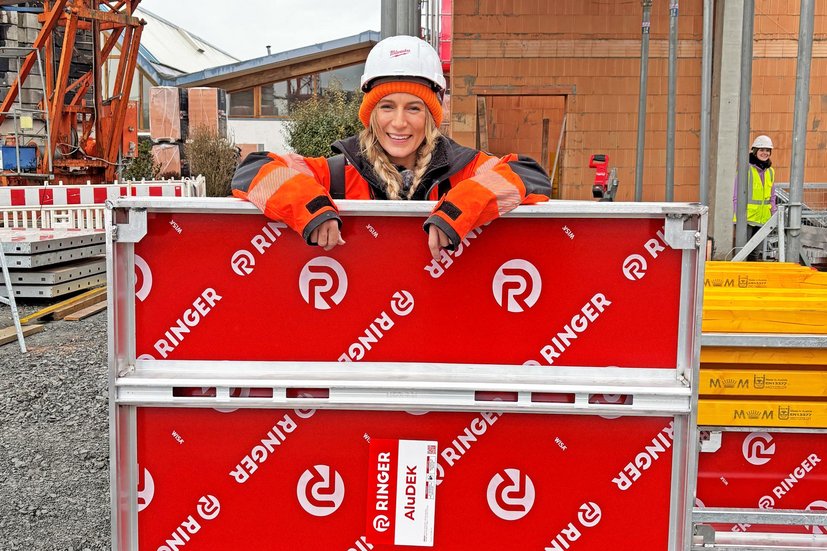 Julia Schäfer with AluDEK formwork
