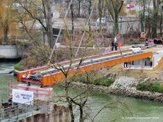 Exakte Platzierung der Brückenträger