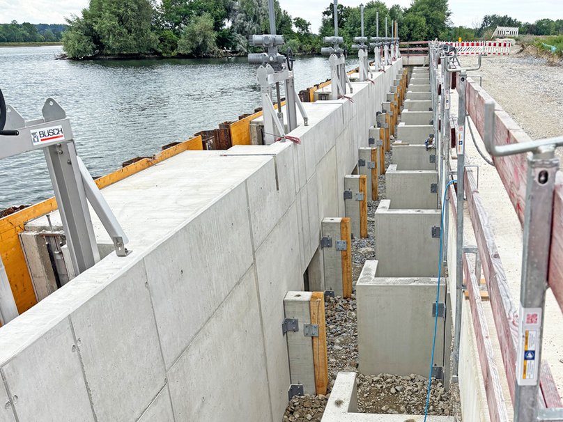 Betonergebnis Ausstiegsbauwerk Fischtreppe Dingolfing