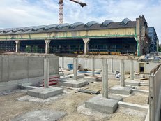 Säulenfundamente mit finalen Säulen