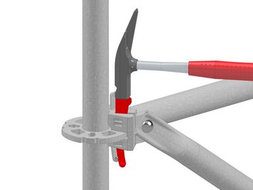 Festschlagen der Keilverbindung