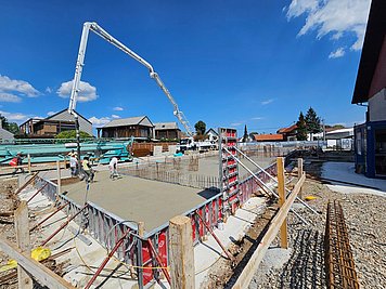 Gradbišče Zdravstveni center Podpeč Izvedba opažnih del pri projektu Zdravstveni center Podpeč
