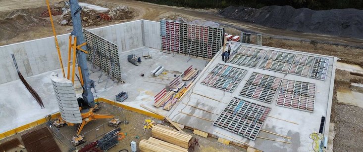 Alu Master Wandschalung bei Betonieranlage