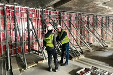 RINGER AL2000 Wandschalung Baustelle MedUni Campus Mariannengasse 