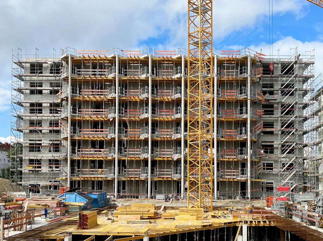 Wohnbau Alte Heimat in München mit RINGER H20 Trägern