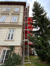 Geländeausgleich Doppelgeländer Gerüst