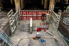 RINGER Alu Master wall formwork at construction site MedUni Campus Mariannengasse