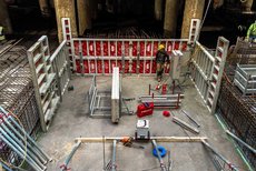 RINGER Alu Master wall formwork at construction site MedUni Campus Mariannengasse