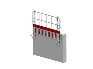 Seitenschutzgitter in Kombination mit der Deckenrandabschalung von Ringer GmbH