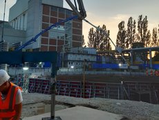 Wärmespeicher Fundament Betonierarbeiten