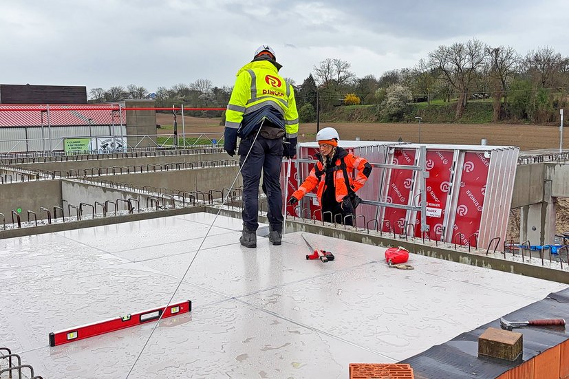Julia Schäfer on the AluDEK ceiling formwork