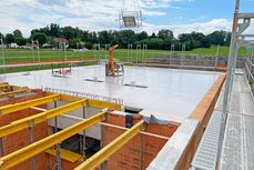 RINGER Deckenstützen und H20 Träger als Unterstellung für Filigrandecke