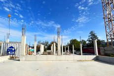 Concreted columns in the MIPA SE building shell
