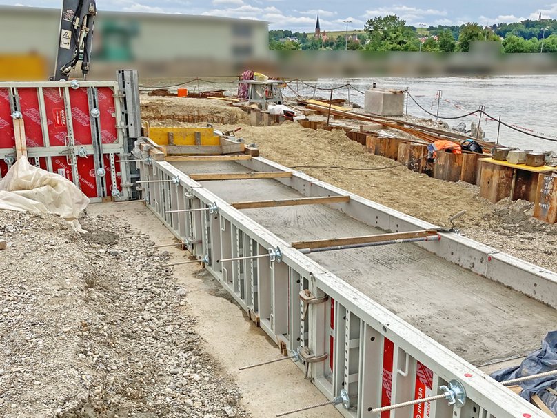 RINGER Wandschalung bei Fischtreppe