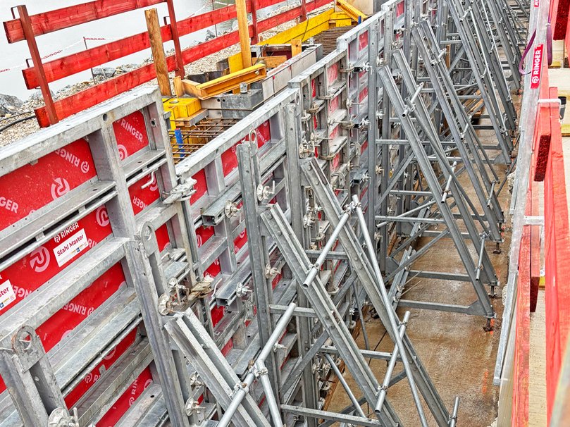 RINGER Wandschalung bei Fischtreppe Dingolfing