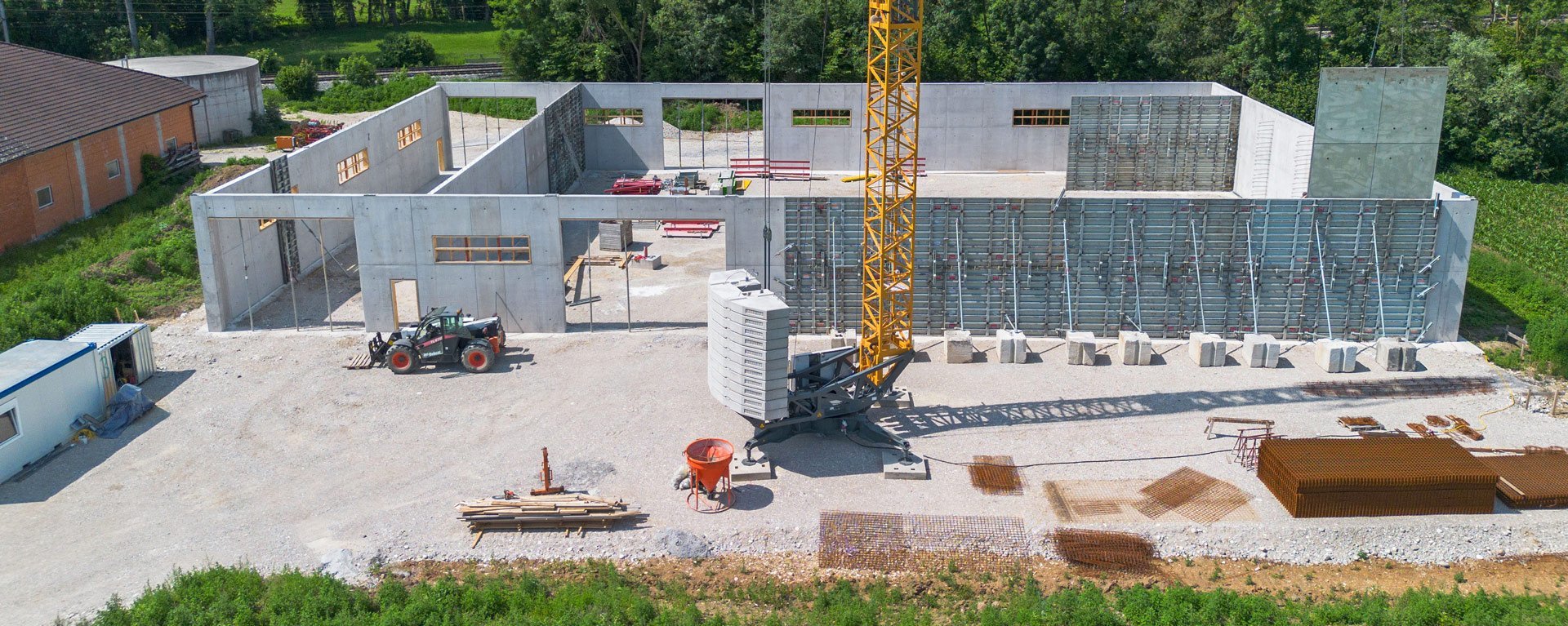 RINGER Master PRO Wandschalung bei Neubau Maschinenhalle