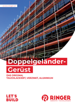 Prospekt Doppelgeländer Gerüst