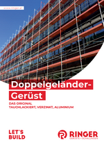 Prospekt Doppelgeländer Gerüst