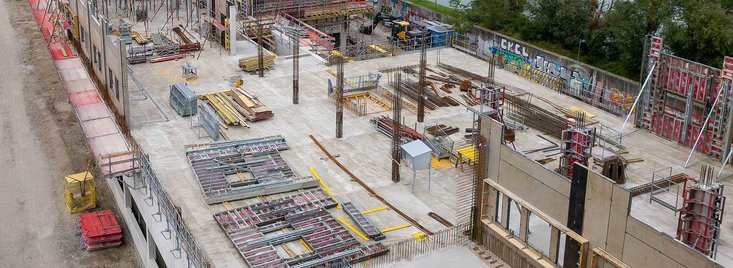 RINGER Stahl Master Wandschalung bei ÖBB Warenversorgung in Wien