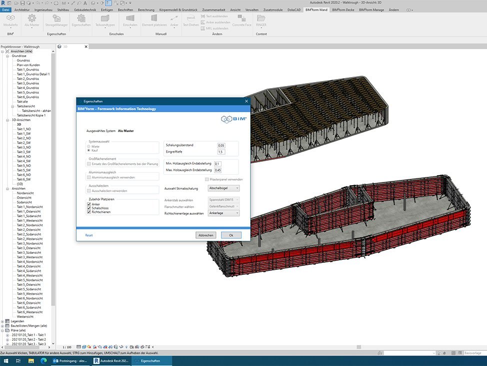 screenshot bim2form computerprogramm von ringer gmbh 