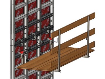 Contreting platform mounting