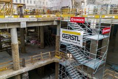 RINGER Modular Stairs at construction site MedUni Campus Mariannengasse
