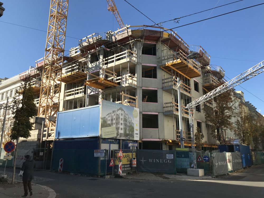 neubau eigentumswohnungen mit gerüst in wien von ringer gmbh